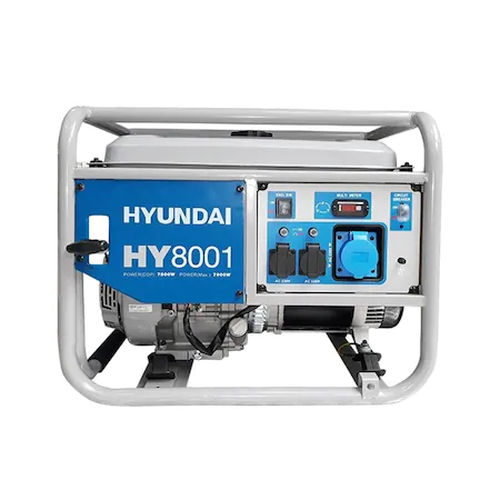 Scule electrice & Unelte - Generator de curent Hyundai HY8001, monofazic 7,5 kW,Gri-Albastru