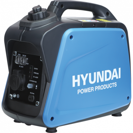 Casa, Gradina & Bricolaj - Generator de curent tip inverter Hyundai HY1200XS,putere maxima 1,2 kVA , pornire la sfoara ,capacitate rezervor 3 l, greutate 12 Kg,Negru-Albastru