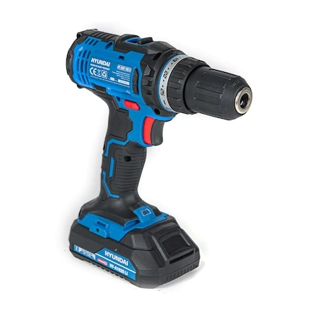 Scule electrice & Unelte - Masina de gaurit/insurubat cu acumulator Hyundai ASR 180 Li 18V, 1 acum.2.0Ah in valiza cu accesorii,Negru-Albastru