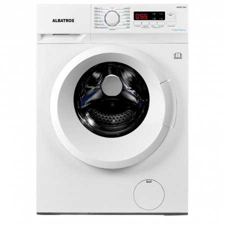 Masini de spalat - Masina de spalat rufe Albatros AWM1064,7 kg, Slim, 15 programe, 1000 rotatii, Termostat reglabil, Blocare acces copii, Clasa E,Alb
