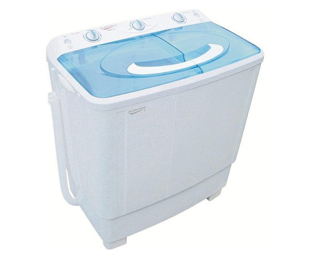 Electrocasnice & Climatizare - Masina de spalat rufe semiautomata cu storcator Albatros WMS 6.5,360 W spalare,160 W stoarcere,6.5 kg rufe uscate,5.5 kg stoarcere,Alb/Albastru