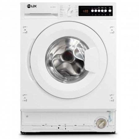 Masini de spalat - Masina de spalat rufe incorporabila LDK Higeea 812DD BI, 8 Kg, 1200 rpm, 15 programe, Anti-Alergic, Amanare pornire, Spalare rapida, Display LED, Clasa D,Alb