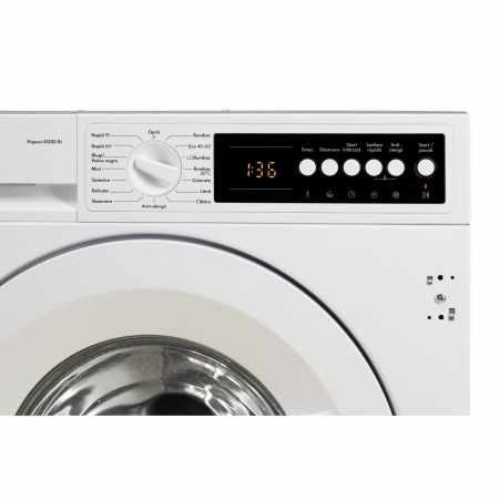 Masina de spalat rufe incorporabila LDK Higeea 812DD BI, 8 Kg, 1200 rpm, 15 programe, Anti-Alergic, Amanare pornire, Spalare rapida, Display LED, Clasa D,Alb [2]