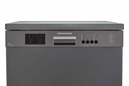 Masina de spalat vase Heinner HDW-FS6006DGE++, 12 Seturi, 6 programe, Half load, Aquastop, 60 cm, Clasa E,Antracit [3]