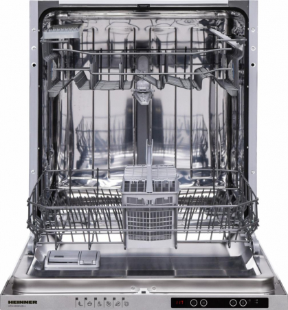 Masini de spalat - Masina de spalat vase incorporabila Heinner HDW-BI6614IE++, 14 seturi, 6 programe, Display LED, Aquastop, Pornire programata, 60 cm, Clasa E,inox
