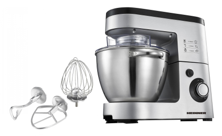 Mixere - Mixer planetar Heinner HPM-1500XMC-V2, 1500W, 6 viteze, Bol 5.5l, Inox
