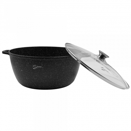 Bucatarie & Servire - Oala cu capac Samus, 30X13.5 CM, 7.9 L - TOL30-OC, Toledo line, Negru