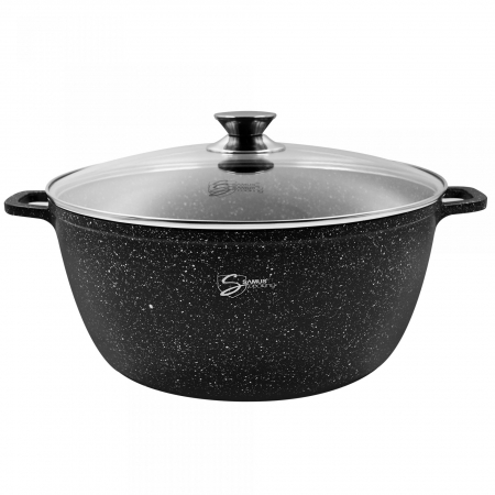 Bucatarie & Servire - Oala cu capac Samus, 36X16 CM, 13.5 L - TOL36-OC,Toledo line, Negru