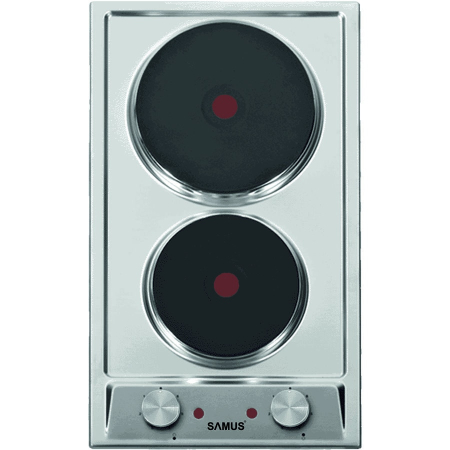 Plite electrice incorporabile - Plita incorporabila Samus PSE-32SX,2 arzatoare electrice,Panou de control frontal,Siguranta la arzatoare,Inox