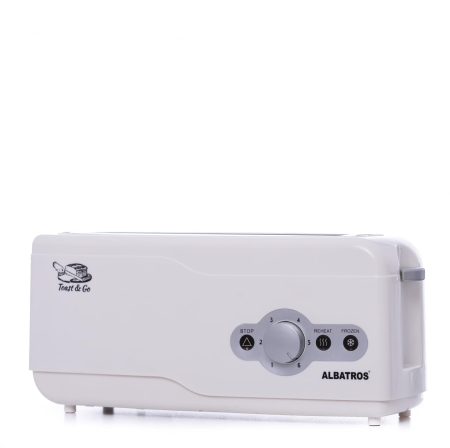 Prajitoare si masini de paine - Prajitor de Paine Albatros EXPRESS,2 felii, 750 W,6 trepte de prÄjire,Termostat reglabil,dezgheĹŁare,Alb