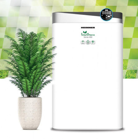Climatizare & Sisteme de incalzire - Purificator de aer Heinner HPA-488WIFI, CADR 488mÂł/h, 34~58m Â˛, Control tactil cu display, Control WIFI, Telecomanda, Filtru HEPA H11, Generator ioni negativi, Senzor PM 2.5, Alb