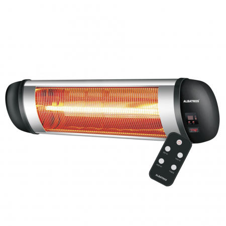 Climatizare & Sisteme de incalzire - Incalzitor terasa electric Albatros RFC-2500AT,3 trepte de putere: 850W / 1650W / 2500W,Infrarosu de Tavan, Element de Ă®ncalzire: lampa cu fibra din carbon,Negru