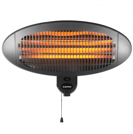 Climatizare & Sisteme de incalzire - Incalzitor terasa electric Albatros RQT-2000A,Infrarosu, 3 trepte de putere: 650 / 1350 / 2000W,Utilizare doar in spatii exterioare,Negru