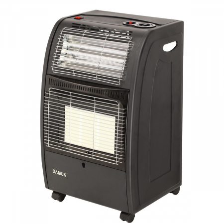 Climatizare & Sisteme de incalzire - Soba pe gaz Samus RS422Q,gaz tip GPL,Capacitate butelie: max. 15 kg,3 trepte de putere: 1.55/2.9/4.2 Kw,Negru
