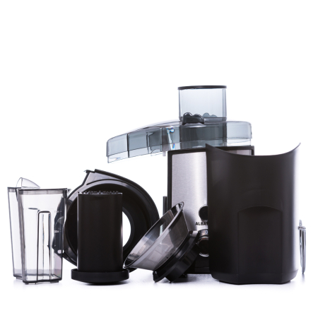 Storcator de fructe si legume Albatros NATUREMIX 1000,1000 W,pahar pentru suc 0.75 l,rezervor colectare resturi 1.6 l,2 trepte de vitezÄ,Negru / Inox [2]