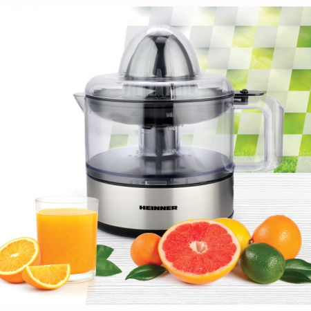 Storcatoare - Storcator de citrice Heinner Limme C300SS, 30W, 500ml, 2 conuri, filtru dublu, decoratii inox