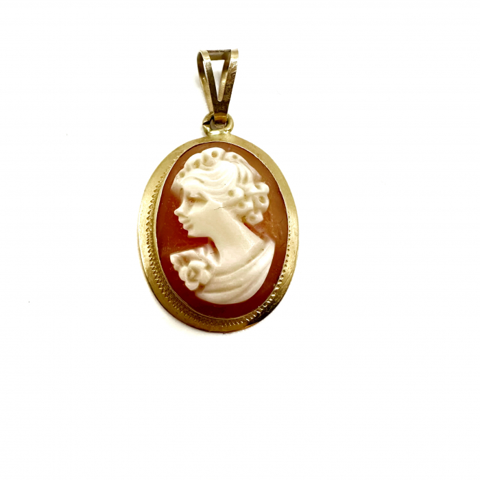 Set inel cercei si pandant Aur 14K si camee [4]