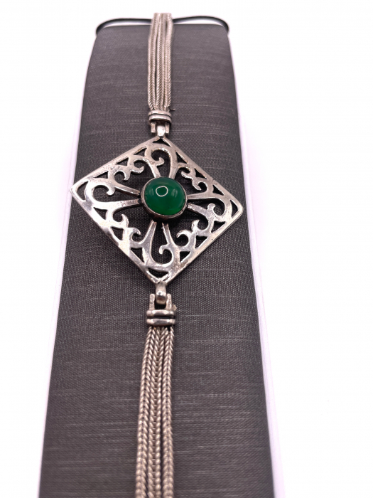 Bratara Argint si smarald [2]