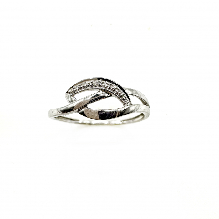 Inel Aur 18K decorat cu 2 diamante [2]