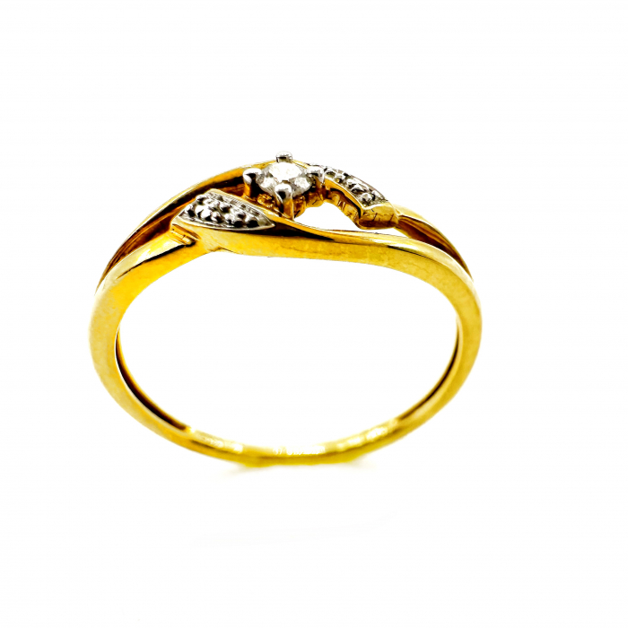 Inel Aur galben 18K cu diamante [3]