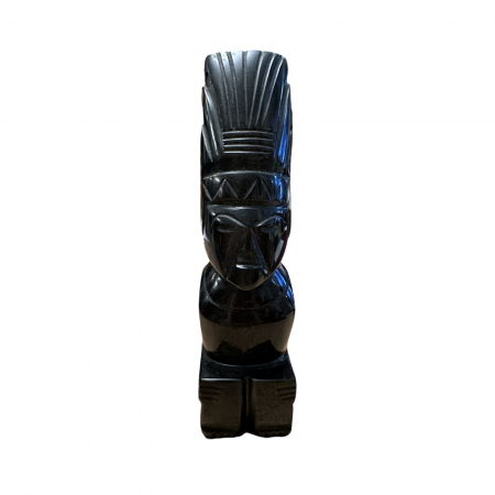 Statuete - Statueta azteca obsidian