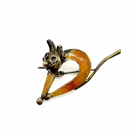 Brosa argint model pisica [0]