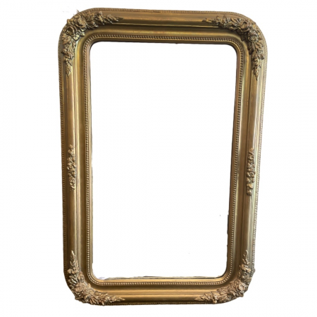 Mobilier vintage - Oglinda si rama din stuc aurit