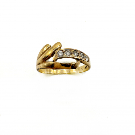 Inele Vintage Aur - Inel Aur 14K si zirconii