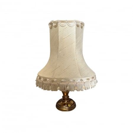 Veioze si lampi - Lampa de masa argint si matase