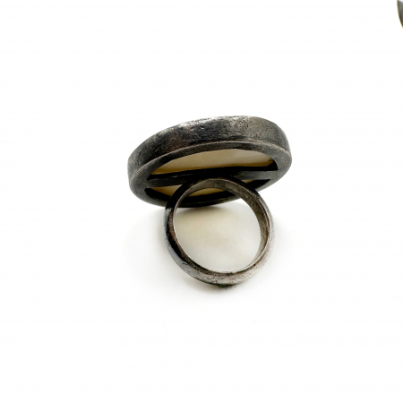 Inel argint si sidef model rotund [3]