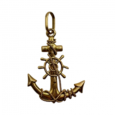 Coliere Vintage - Pandant 14K model ancora