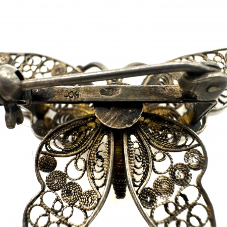 Brosa argint model fluture [3]