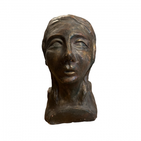 Statuete - Bust din lut maro inchis