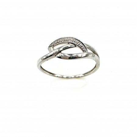 Inele Vintage Aur - Inel Aur 18K decorat cu 2 diamante