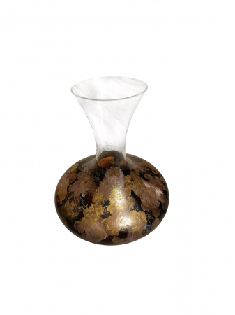 Vaze si boluri decorative - Vaza maro cu auriu