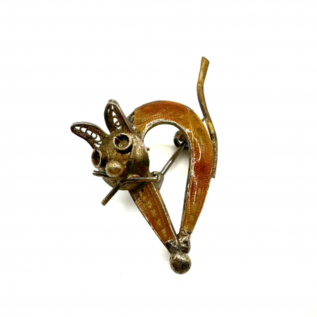 Brosa argint model pisica [1]