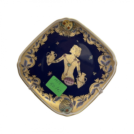 Decoratiuni Vintage - Farfurie decorativa sticla
