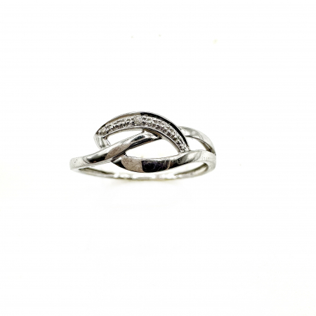 Inel Aur 18K decorat cu 2 diamante [1]