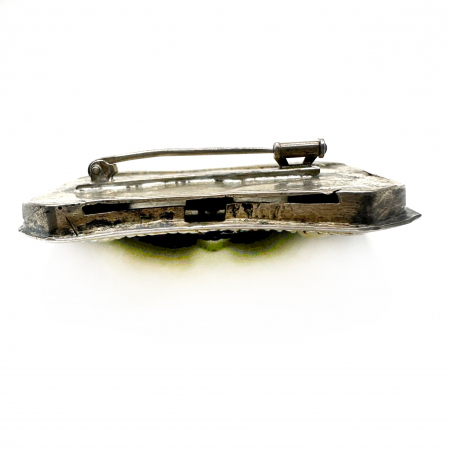 Brosa argint granate si sidef [2]