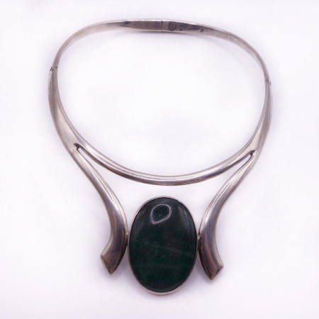 Colier vintage argint si malachit [1]