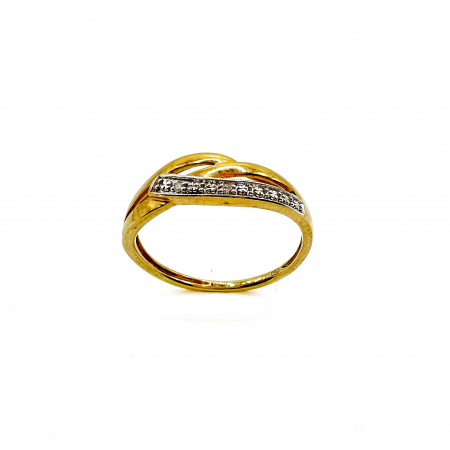 Bijuterii pietre pretioase - Inel Aur 18K cu doua diamante