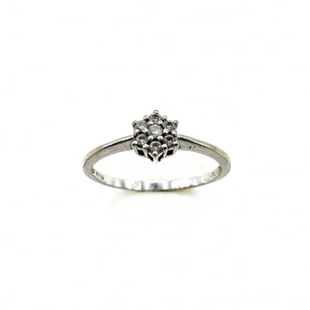 Inele Vintage Aur - Inel Aur 18K cu sapte diamante