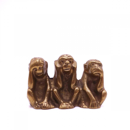 Decoratiuni Vintage - Mini statueta cu trei maimute