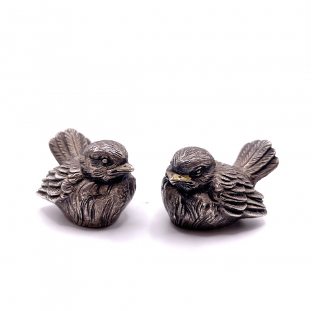 Decoratiuni Vintage - Miniatura doua vrabii
