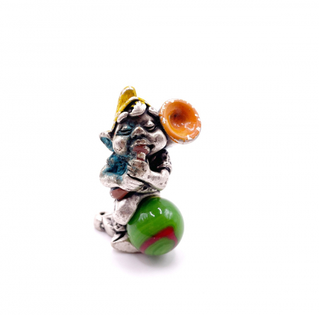 Decoratiuni Vintage - Miniatura spiridus argintat