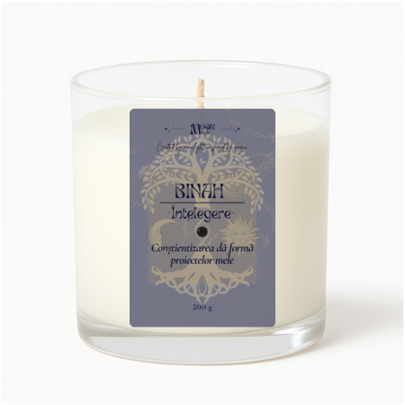 FOC - BINAH - Lumanare parfumata din ceara naturala de soia, turnata manual, 200g
