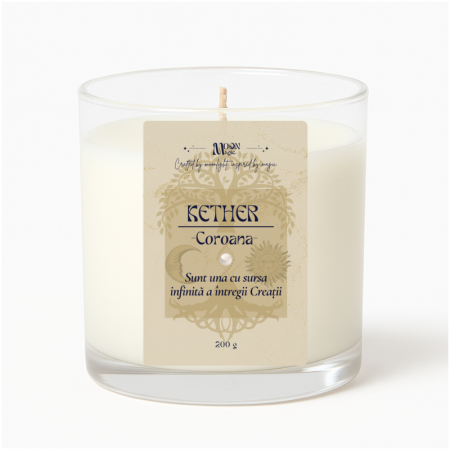 FOC - KETHER - Lumanare parfumata din ceara naturala de soia, turnata manual, 200g