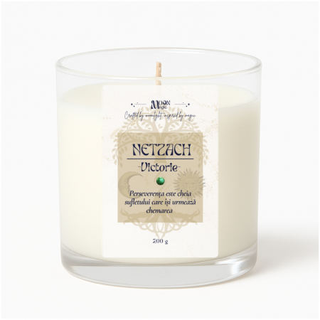 Lumanari Arborele Vietii - NETZACH - Lumanare parfumata din ceara naturala de soia, turnata manual, 200g