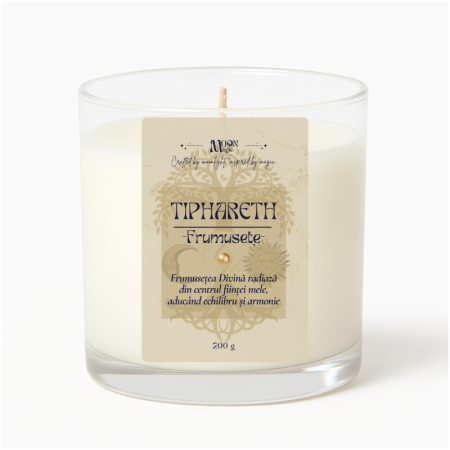 Lumanari Arborele Vietii - TIPHARETH - Lumanare parfumata din ceara naturala de soia, turnata manual, 200g