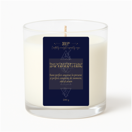Lumanari Manifestare - IMPAMANTARE - Lumanare parfumata din ceara naturala de soia, turnata manual, 200g